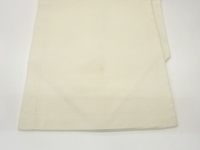  絽色紙に草葉・流水模様織出し名古屋帯